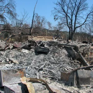 Gane House site after Jesusita Fire
