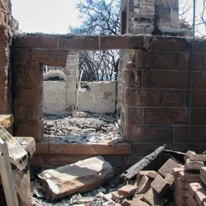 Gane House site after Jesusita Fire