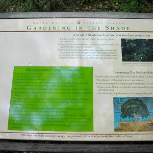 Gardening in the Shade Interpretive signage