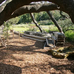 Toad Hall Construction, scaffolding stored at Meadow Oaks