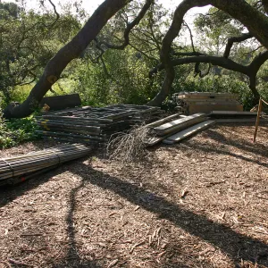 Toad Hall Construction, scaffolding stored at Meadow Oaks