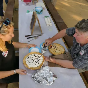 SBBG Staff Picnic 2018, pie judges at work