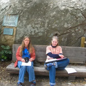 Sally Isaacson and Joan Evans