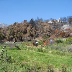 Construction of Herb Parker's â€˜Haven' labyrinth