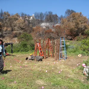 Construction of Herb Parker's â€˜Haven' labyrinth, Herb Parker