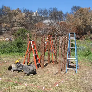 Construction of Herb Parker's â€˜Haven' labyrinth