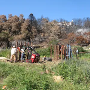 Construction of Herb Parker's â€˜Haven' labyrinth
