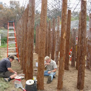 Construction of Herb Parker's â€˜Haven' labyrinth