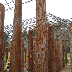 Construction of Herb Parker's â€˜Haven' labyrinth