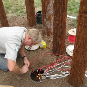Construction of Herb Parker's â€˜Haven' labyrinth, Dave Kershaw