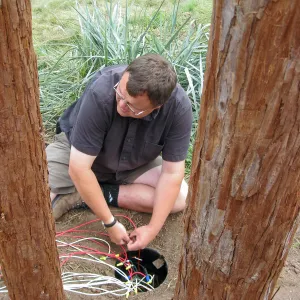 Construction of Herb Parker's â€˜Haven' labyrinth, Andrew Wyatt