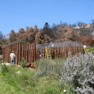 Construction of Herb Parker's â€˜Haven' labyrinth