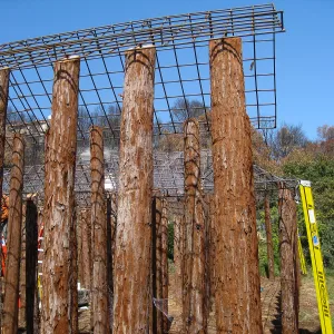 Construction of Herb Parker's â€˜Haven' labyrinth