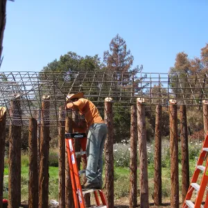 Construction of Herb Parker's â€˜Haven' labyrinth