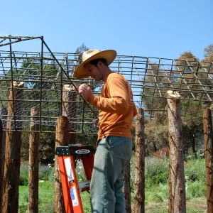 Construction of Herb Parker's â€˜Haven' labyrinth