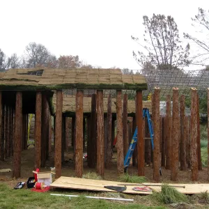 Construction of Herb Parker's â€˜Haven' labyrinth