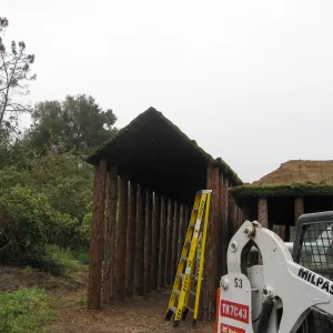 Construction of Herb Parker's â€˜Haven' labyrinth