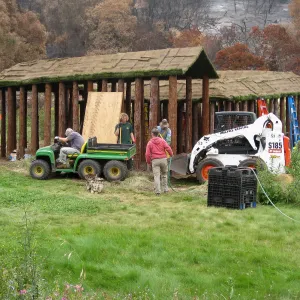 Construction of Herb Parker's â€˜Haven' labyrinth