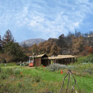 Construction of Herb Parker's â€˜Haven' labyrinth