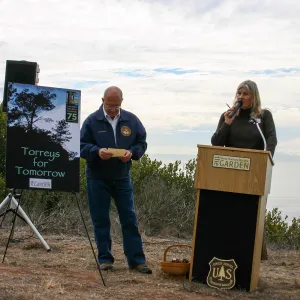 Torrey Pines for Tomorrow Restoration Project Dedication, Pedro Nava and Nancy Johnson
