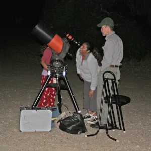 FamCamp 2008, Mom & telescope