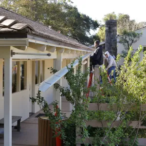 North Wing roof replacement, gutter installation