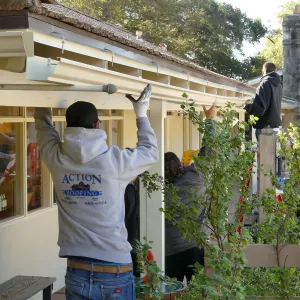 North Wing roof replacement, gutter installation