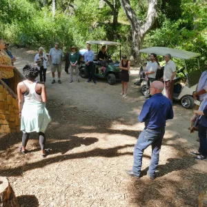 Garden's Board of Trustees visit the Garden Casitas