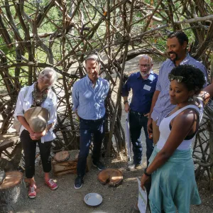 Garden's Board of Trustees visit the Garden Casitas