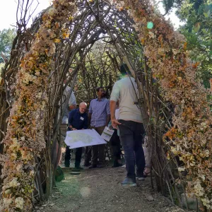 Garden's Board of Trustees visit the Garden Casitas