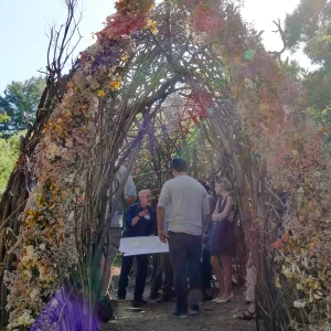 Garden's Board of Trustees visit the Garden Casitas