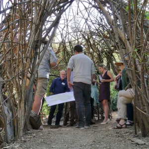 Garden's Board of Trustees visit the Garden Casitas