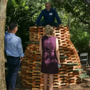 Garden's Board of Trustees visit the Garden Casitas