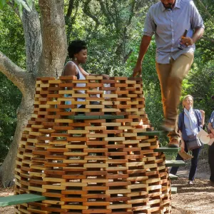 Garden's Board of Trustees visit the Garden Casitas