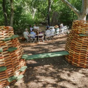 Garden's Board of Trustees visit the Garden Casitas