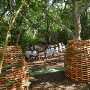 Garden's Board of Trustees visit the Garden Casitas