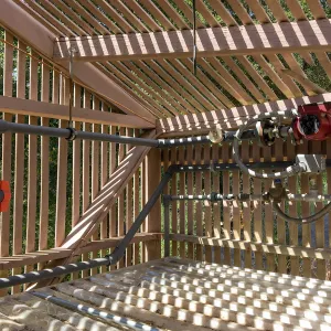 Repair of Garden Growers Lath House, northwest corner, bed heater controls