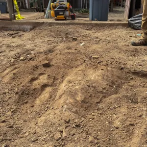 Repair of Garden Growers Lath House, looking south