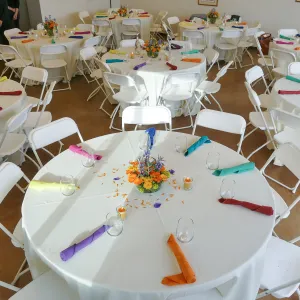 Private event setup in the Pritzlaff Conservation Center Gallery