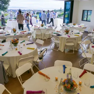 Private event setup in the Pritzlaff Conservation Center Gallery