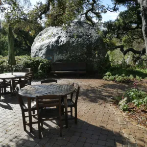 Tables and chairs at the Blaksley Boulder