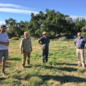 Wes Franken, Dave Kershaw, Bruce Reed, Steve Windhager, meadow meeting