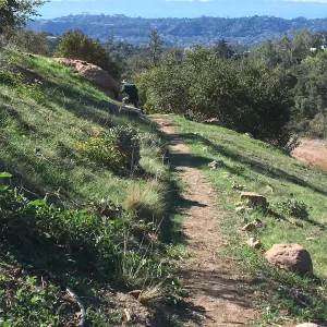 Building new trail on west slope of PCC ridge for new Island Section