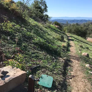Building new trail on west slope of PCC ridge for new Island Section
