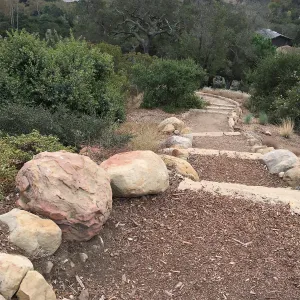 Rebuilt historic stairs south end of the Island View Garden