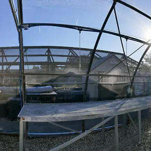 Interior Panorama of Hoop House at Horticulture Unit