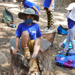 Acorn Adventurers Summer Camp at the climbing logs