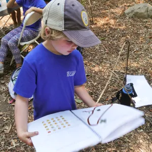 Acorn Adventurers Summer Camp, camper sharing his journal