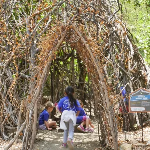 Acorn Adventurers Summer Campers at the Woodrat House Casita