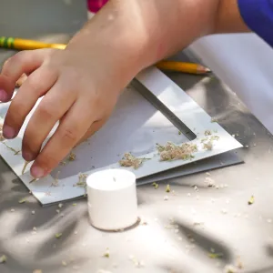 Acorn Adventurers Summer Camp, nature picture frame activity